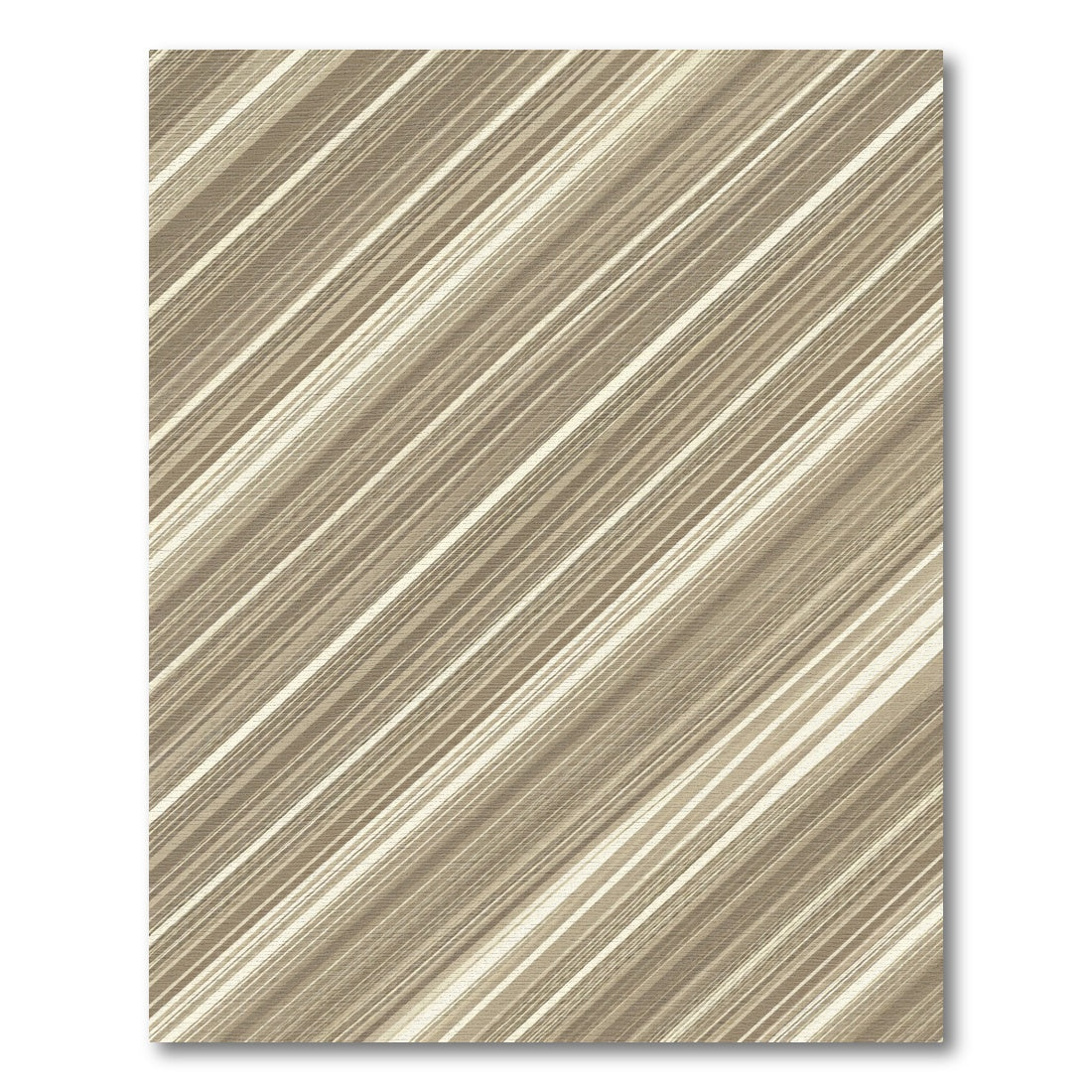 Neutral Beige Diagonal Linear Stripe Rug