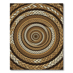 Braided Swirl Earth Tone Rug