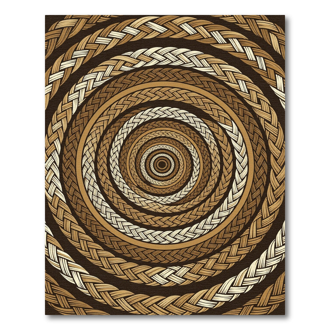 Braided Swirl Earth Tone Rug