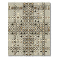 Geometric Tan Lattice Star Rug
