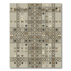 Geometric Tan Lattice Star Rug