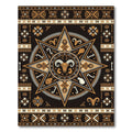 Geometric Ram Star Earthy Tone Rug