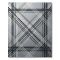 Modern Gray Plaid Overlapping Lines Rug