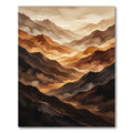 Earthy Tone Layered MountainScape Rug