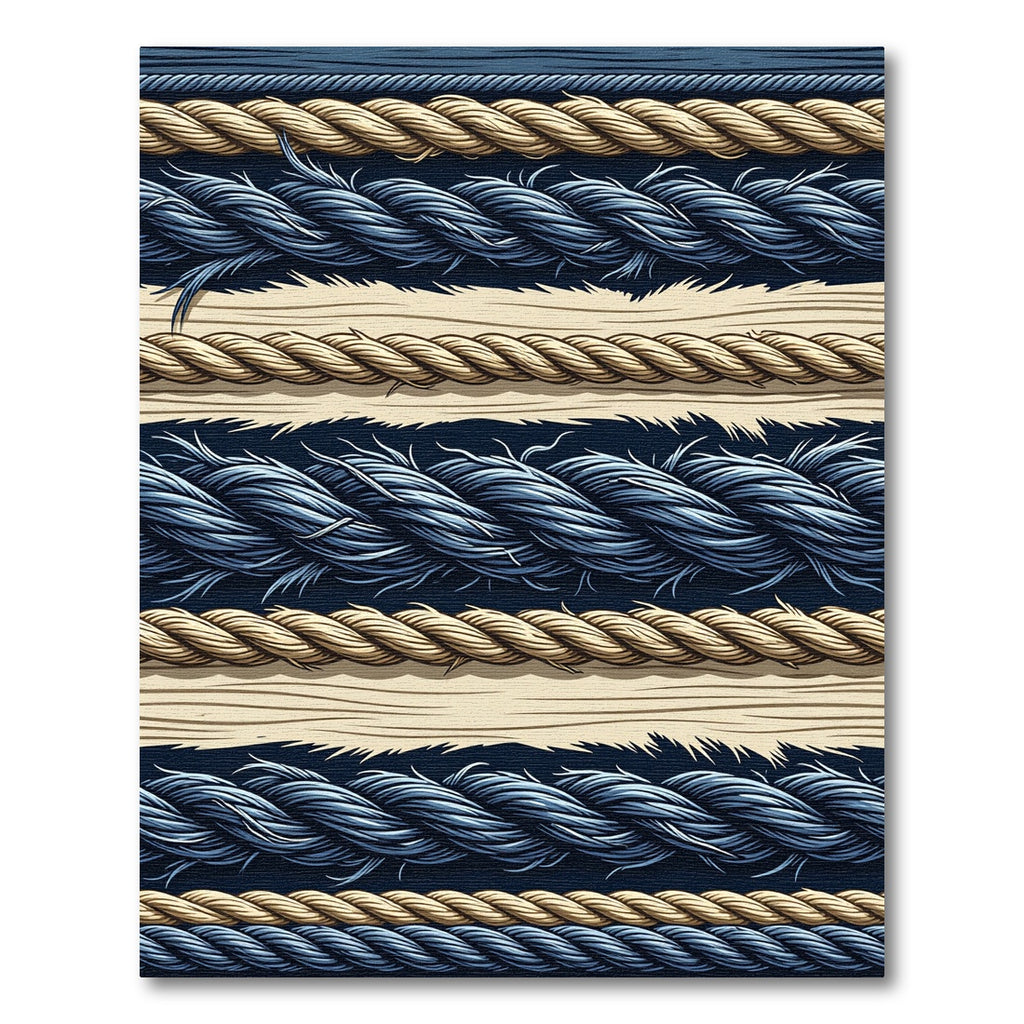 Woven Texture Navy Tan Rope Rug