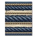 Woven Texture Navy Tan Rope Rug