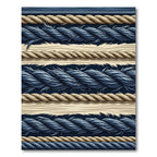 Woven Texture Navy Tan Rope Rug