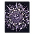 Ethereal Lavender Floral Starburst Mandala Rug