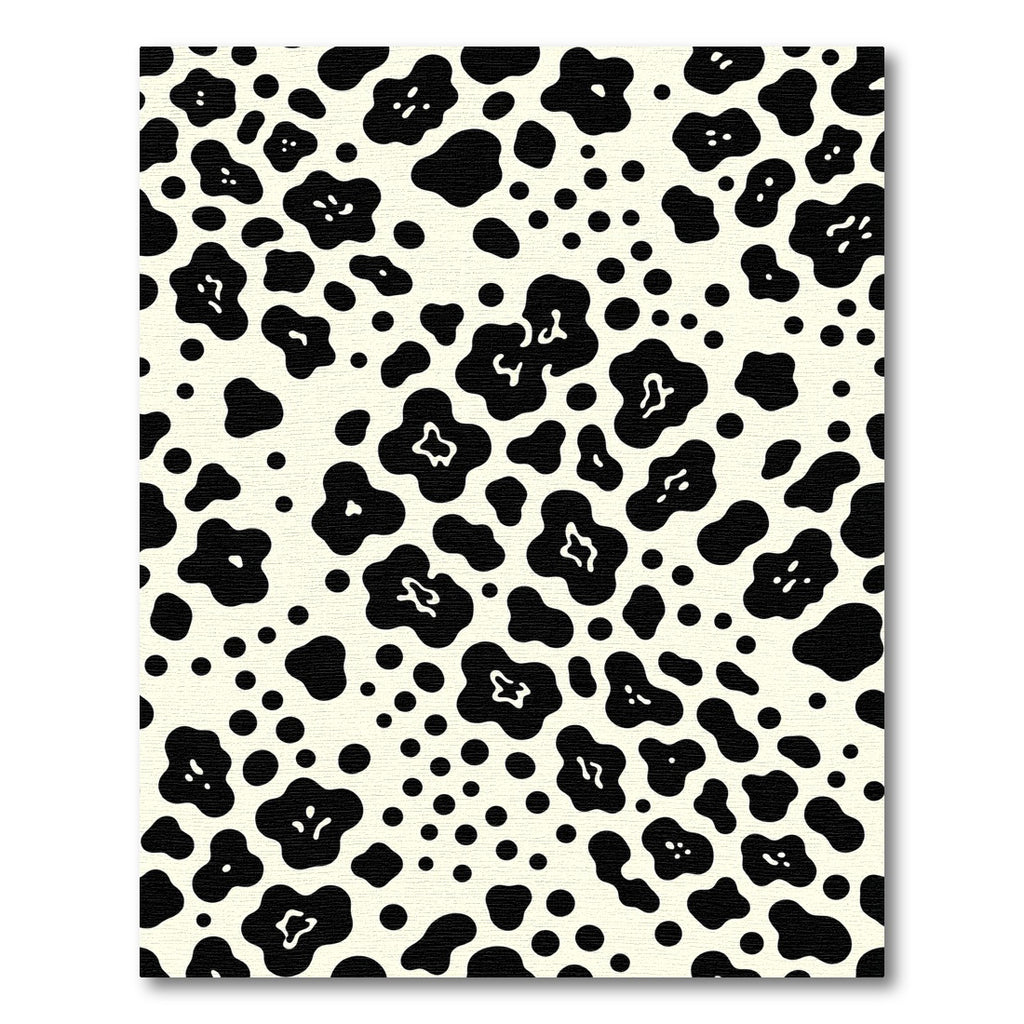 Black White Blobs Scatter Rug