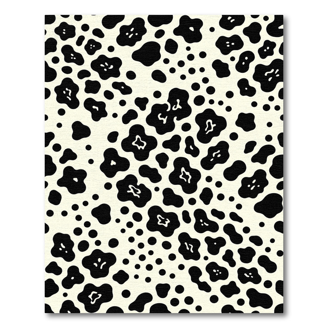 Black White Blobs Scatter Rug