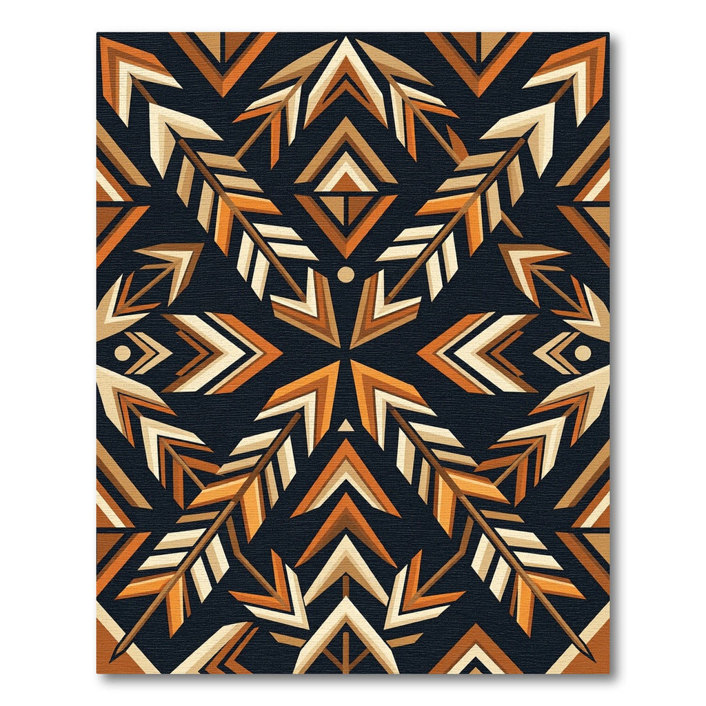 Amber Chevron Arrow Geometric Area Rug