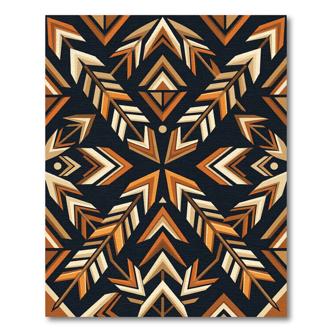 Amber Chevron Arrow Geometric Area Rug