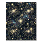 Golden Burst Starry Night Rug