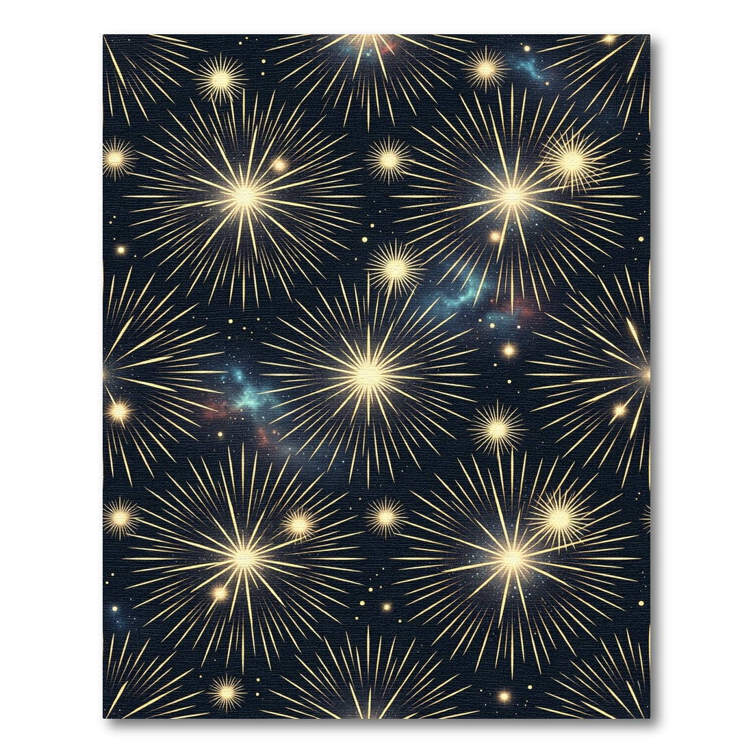 Golden Burst Starry Night Rug