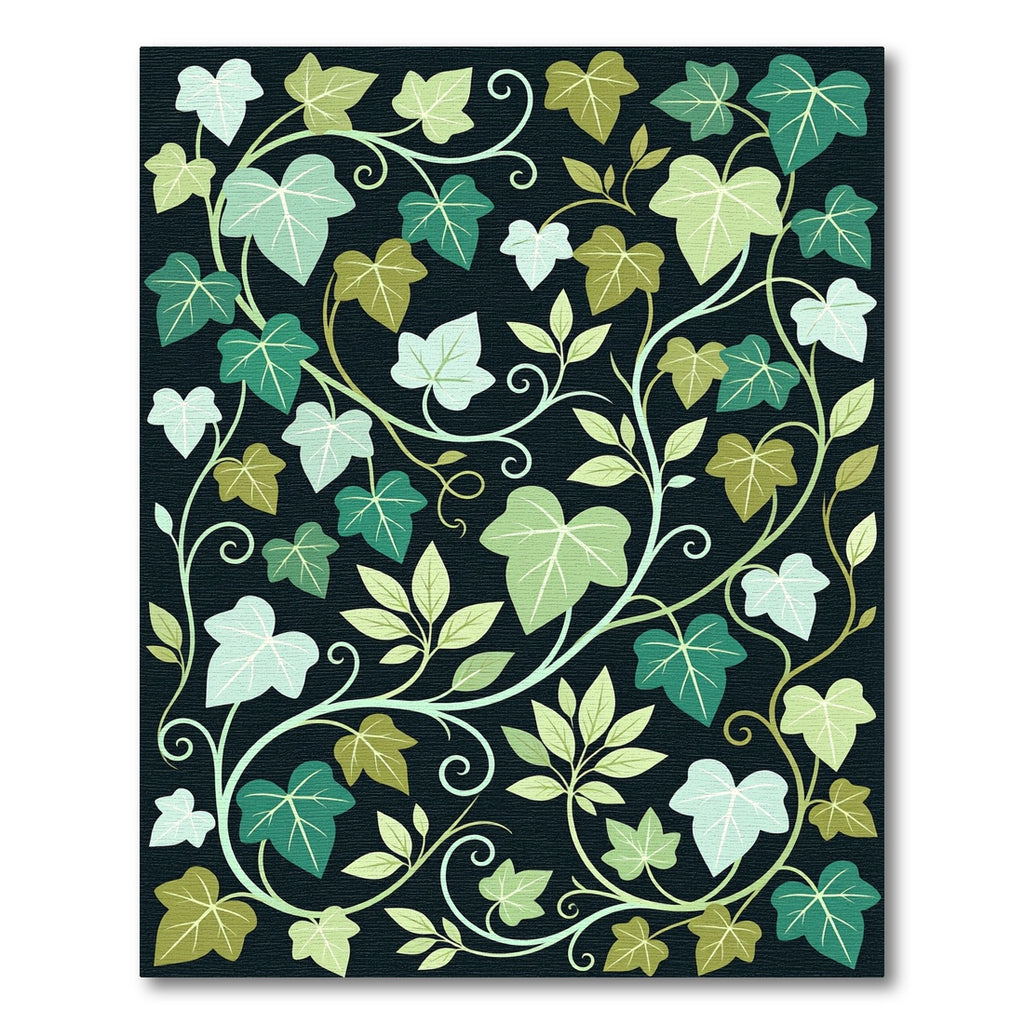 Botanical Ivy Vine Dark Foliage Rug
