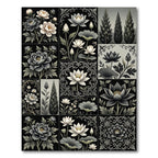 Monochromatic Floral Lotus Grove Rug