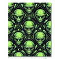 Neon Alien Geometric Diamond Art Rug
