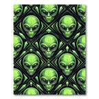 Neon Alien Geometric Diamond Art Rug