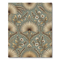 Green Gold Tropical Palm Foliage Rug
