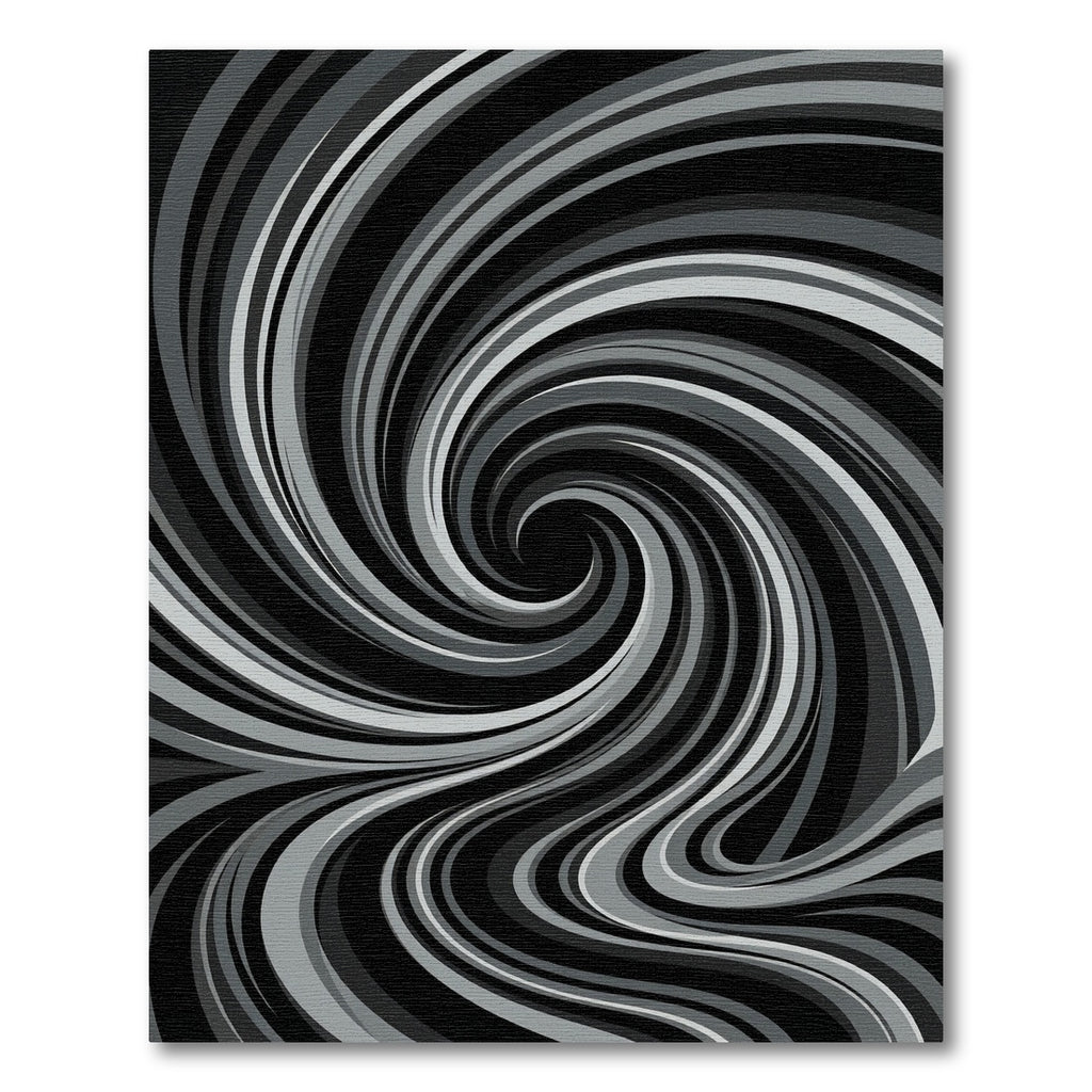 Monochromatic Swirl Abstract Flow Rug