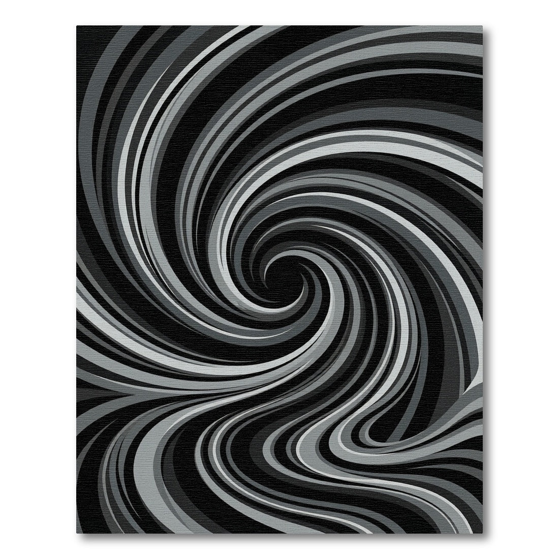 Monochromatic Swirl Abstract Flow Rug
