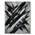 Monochrome Abstract Black and White Brushstroke Rug