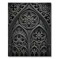 Gothic Silver Quatrefoil Arched Screen Rug