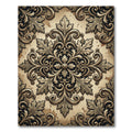 Vintage Ornate Acanthus Scroll Medallion Rug