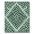 Sage Green Geometric Diamond Dot Rug