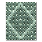 Sage Green Geometric Diamond Dot Rug