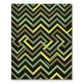 Modern Isometric Green Zigzag Geometric Rug