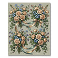 Elegant Champagne Rose Bouquet Floral Rug