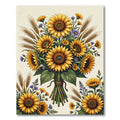 Golden Sunflowers Wheat Meadow Bouquet Rug