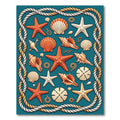 Nautical Starfish Seashell Rope Ensemble Rug