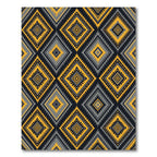 Tribal Yellow Geometric Diamond Rug