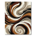 Earthy Marble Swirl Abstract Rug