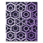 Geometric Lavender Hexagon Interwoven Lattice Rug