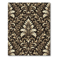Antique Gold Damask Scroll Ornament Rug