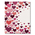 Floating Romantic Hearts Minimalist Art Rug