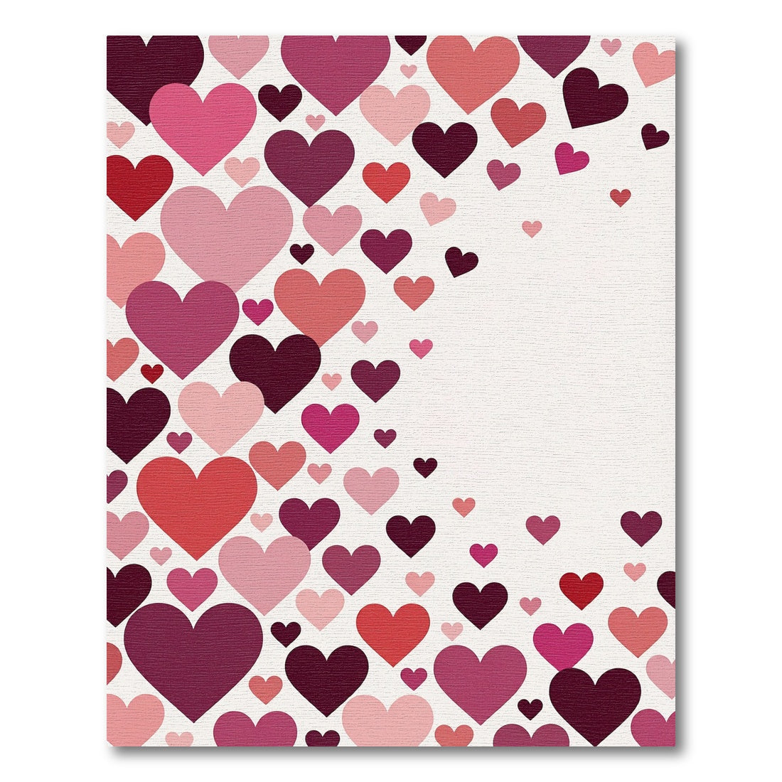 Floating Romantic Hearts Minimalist Art Rug