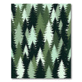 Shades of Green Forest Trees Gradient Rug