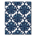 Cerulean Clover Ocean Shell Interlocking Tile Rug