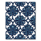 Cerulean Clover Ocean Shell Interlocking Tile Rug