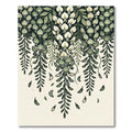 Elegant Sage Green Cascading Wisteria Rug