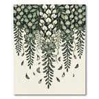 Elegant Sage Green Cascading Wisteria Rug