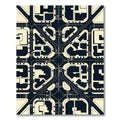 Modern Monochrome Urban Grid Map Rug