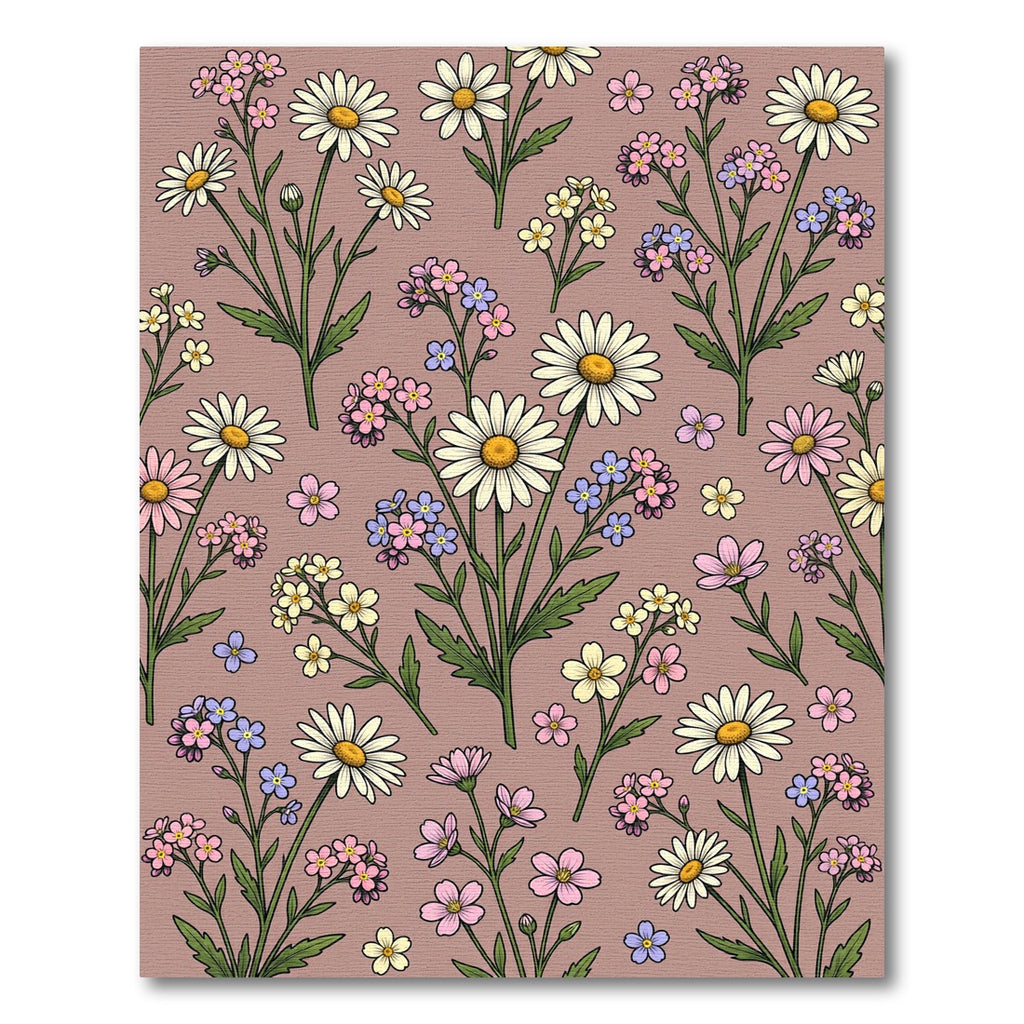 Whimsical Floral Meadow Garden Rug