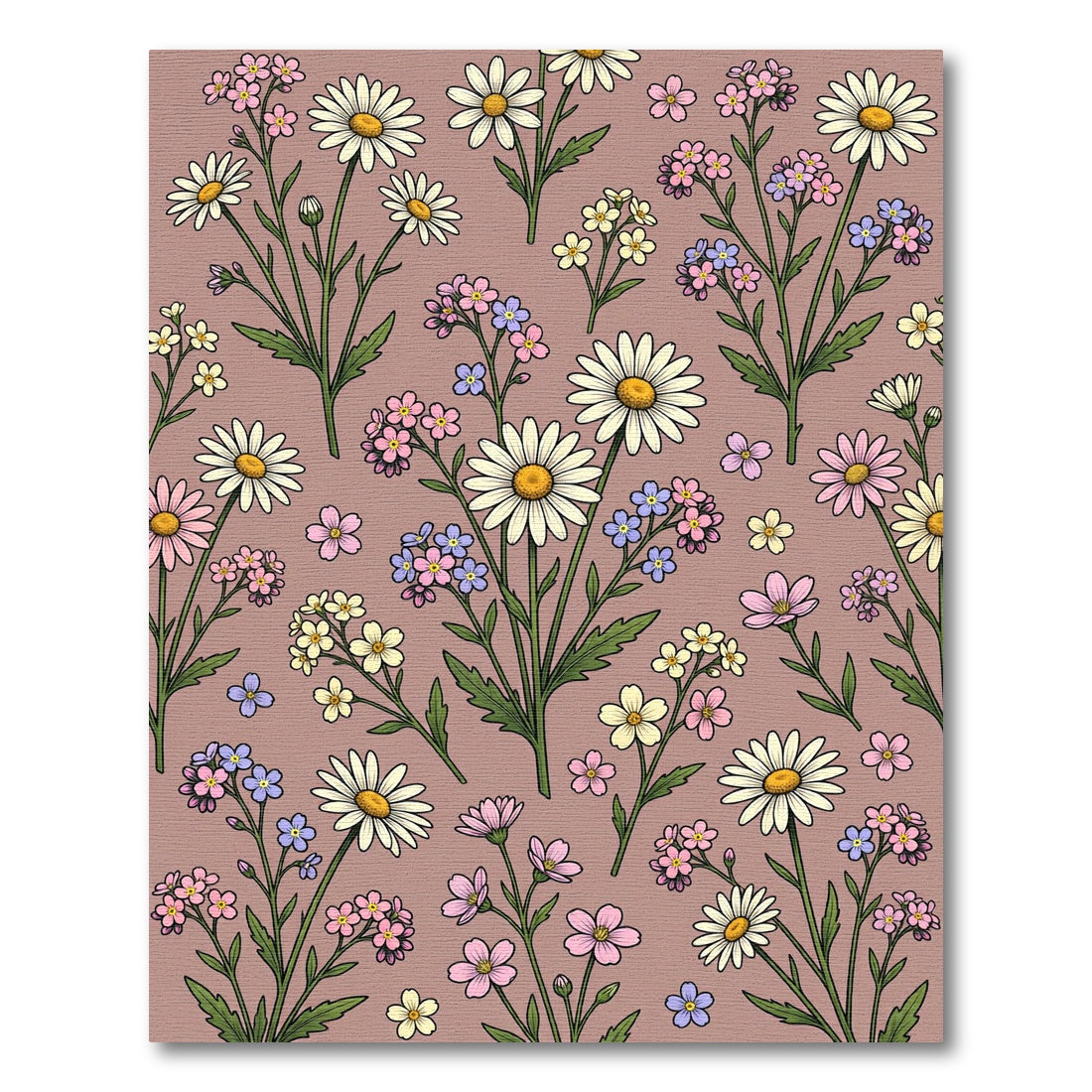 Whimsical Floral Meadow Garden Rug