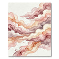 Watercolor Blush and Terracotta Cloudscape Rug