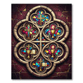 Stained Glass Gothic Cross Chalice Rug